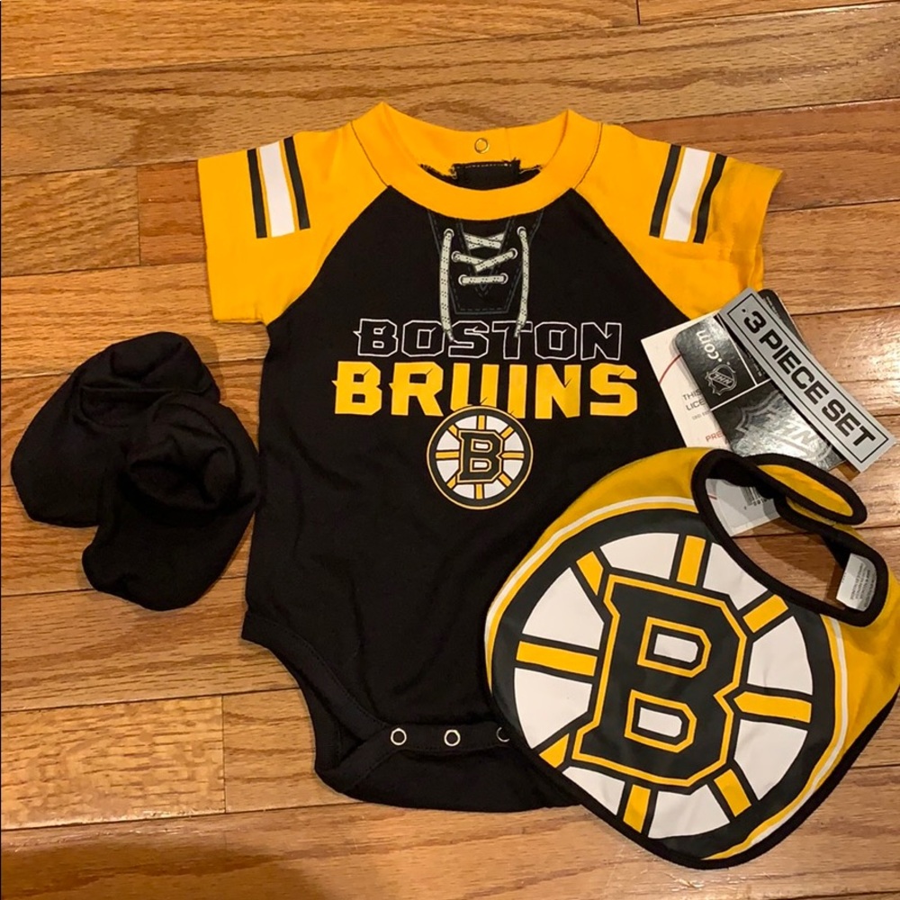 Baby Bruins official onesie. 3 piece set. NWTs!